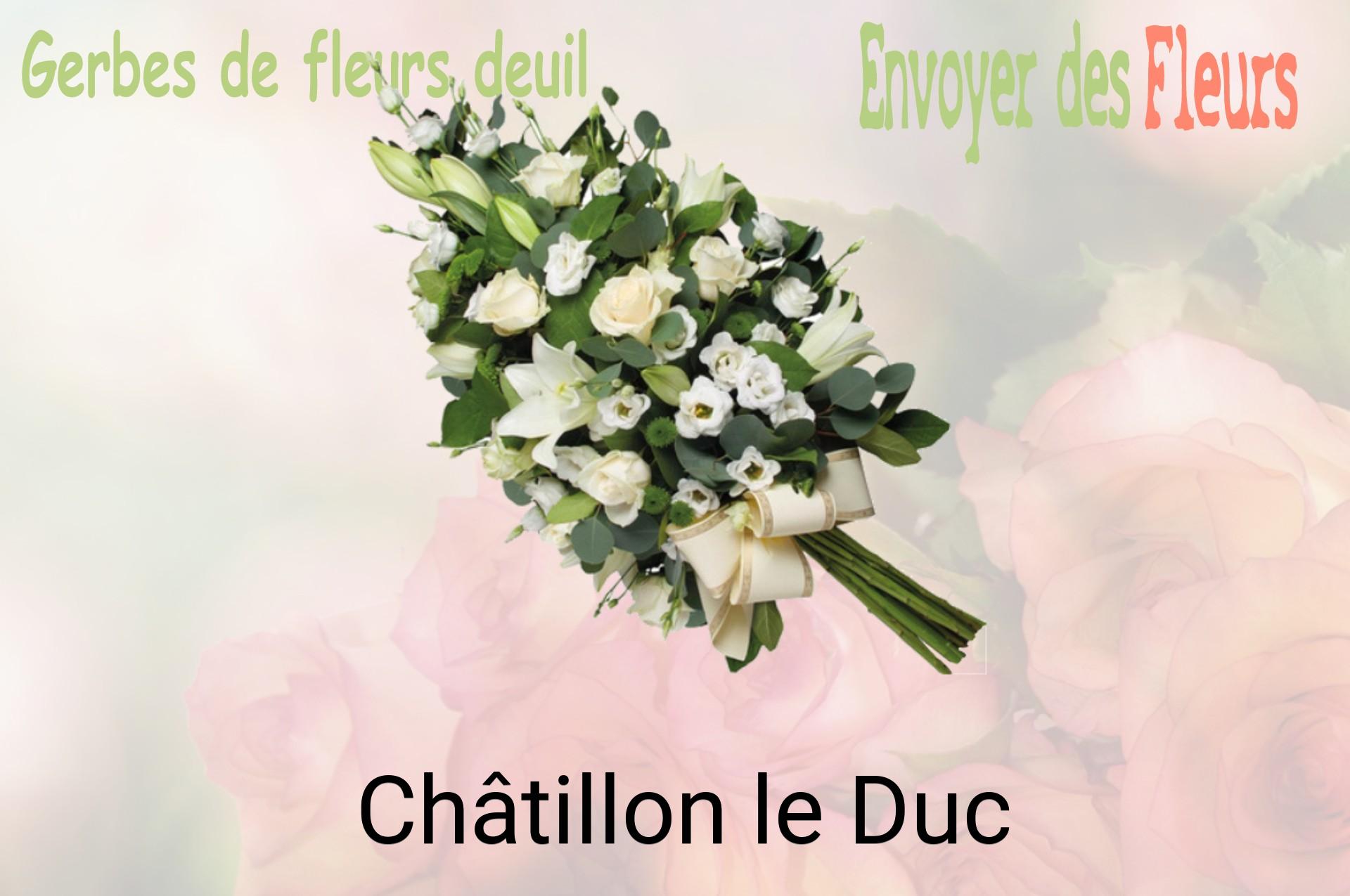 Gerbe de fleurs de deuil livrée à Châtillon-le-Duc